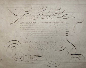 1761 oud Frans document, handgeschreven manuscripten, kalligrafie, antieke papieren ephemera uit Frankrijk, historische papieren