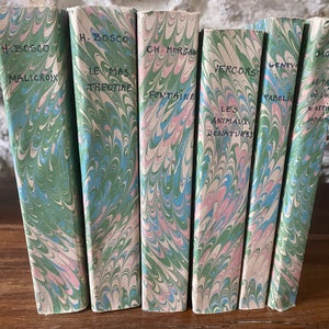 Un tascabile francese con copertina vintage, anni '50, lingua, decorazioni