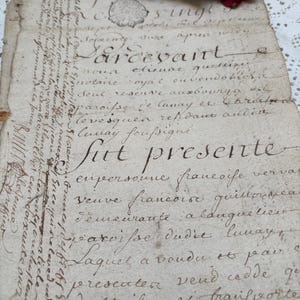 1776, manoscritto notarile antico francese di 10 pagine, documenti originali manoscritti antichi dalla Francia, calligrafia, documento storico