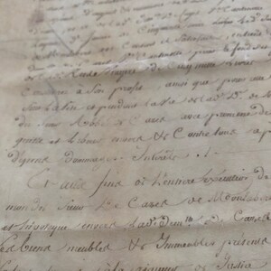 Document français ancien de 1780, manuscrits, manuscrits, calligraphie, pièces éphémères anciennes de France, morceau d'histoire image 8