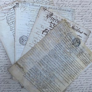 1710-1751, Raccolta rilegata di antichi manoscritti francesi su carta e pergamena, documenti originali manoscritti provenienti dalla Francia