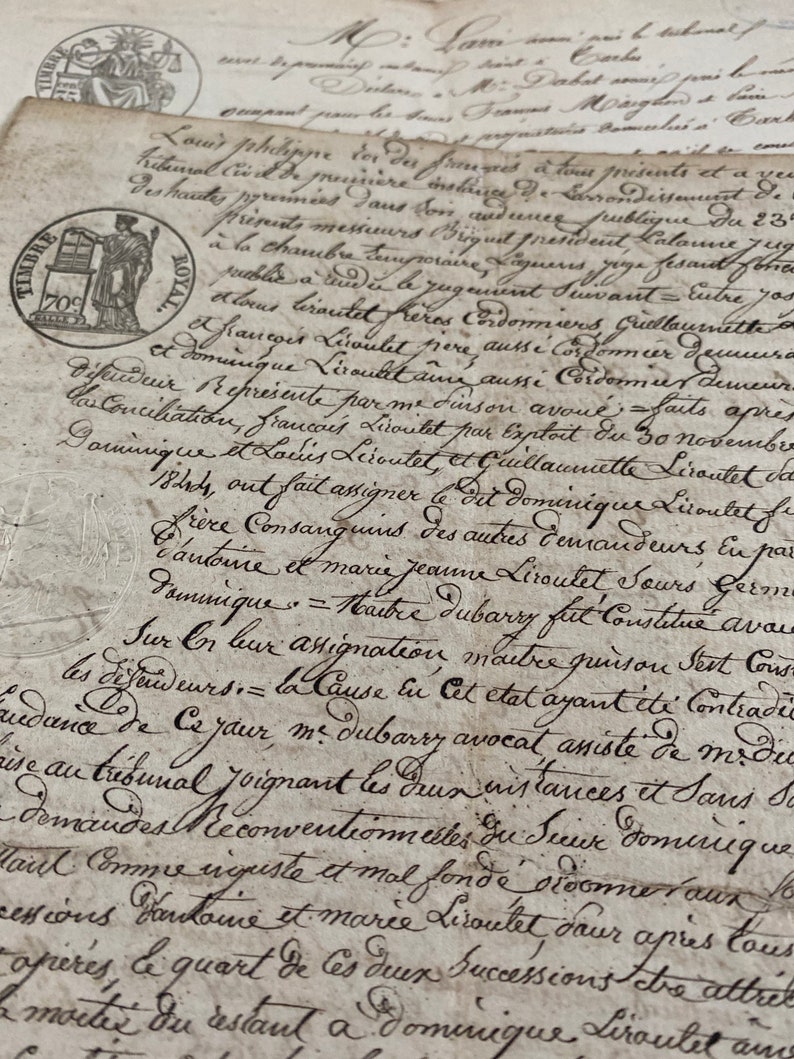 Carta da documento francese del 1800 originale scritta a Etsy Italia
