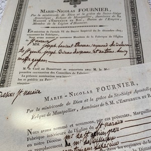 Sei documenti antichi francesi, effimeri originali