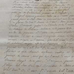 Document français ancien de 1780, manuscrits, manuscrits, calligraphie, pièces éphémères anciennes de France, morceau d'histoire image 3