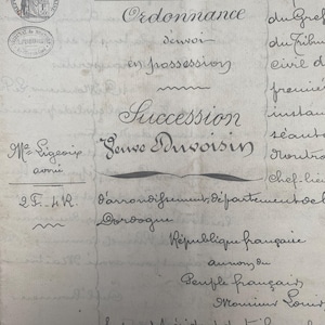 Documento del 1916, documenti antichi francesi originali, manoscritti, manoscritti, calligrafia, effimeri d'epoca dalla Francia, storia