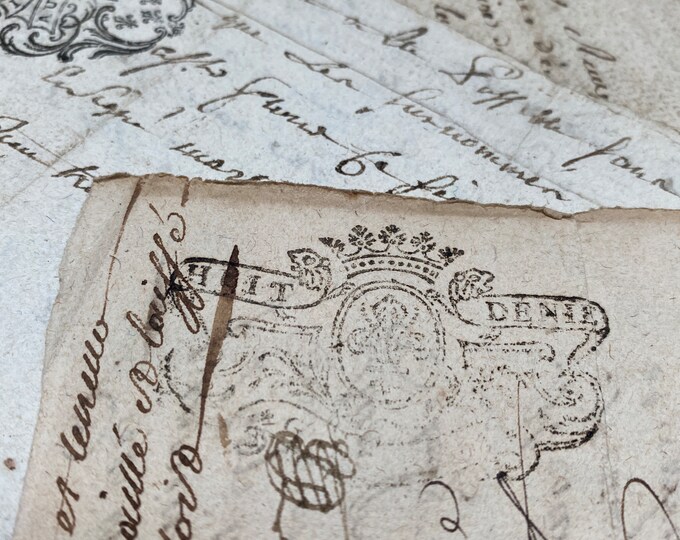 1700s Small French Paper, Original, Handwritten, Calligraphy, Antique ...