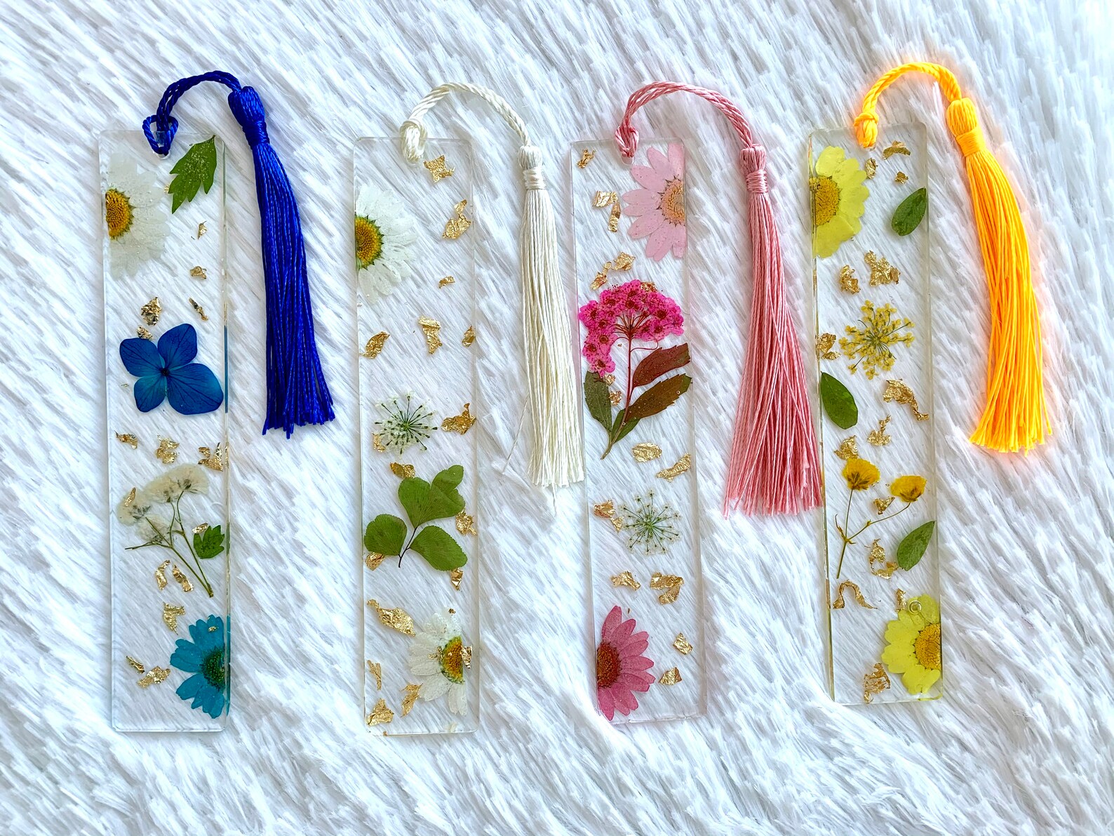 Flower Resin Bookmark Handmade Resin Bookmark Gift Etsy