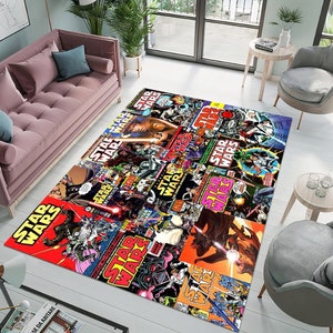 Amazing Magazine Cover Rug, Star wars Retro Rug, Star Wars Cinema posters, Star Wars Rug, Kids Room Rug, Area Rug, Home Decor Rug