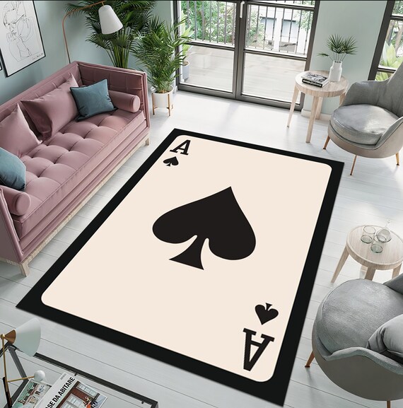 Playing Cards Rug Poker Rug Game Cards Rug Aesthetic Rug Etsy