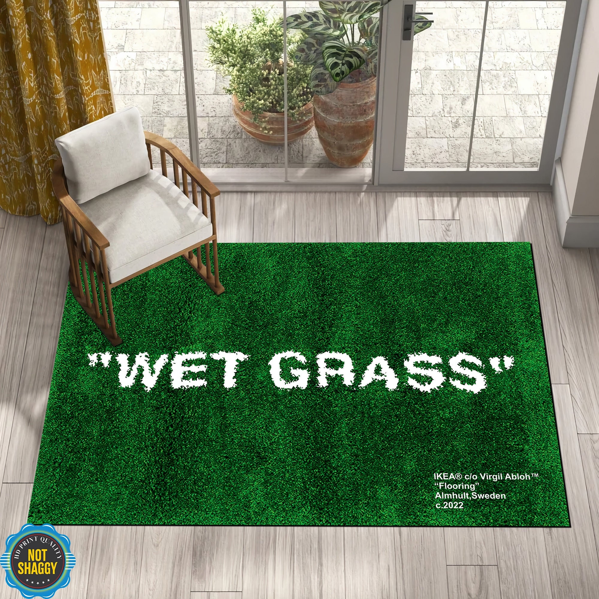 Keep Off Rug, Keep Off Wet Grass, Keep Off Wet Grass Rug, Non-Slip Rug,  C969 (31”x47”)=80x120cm