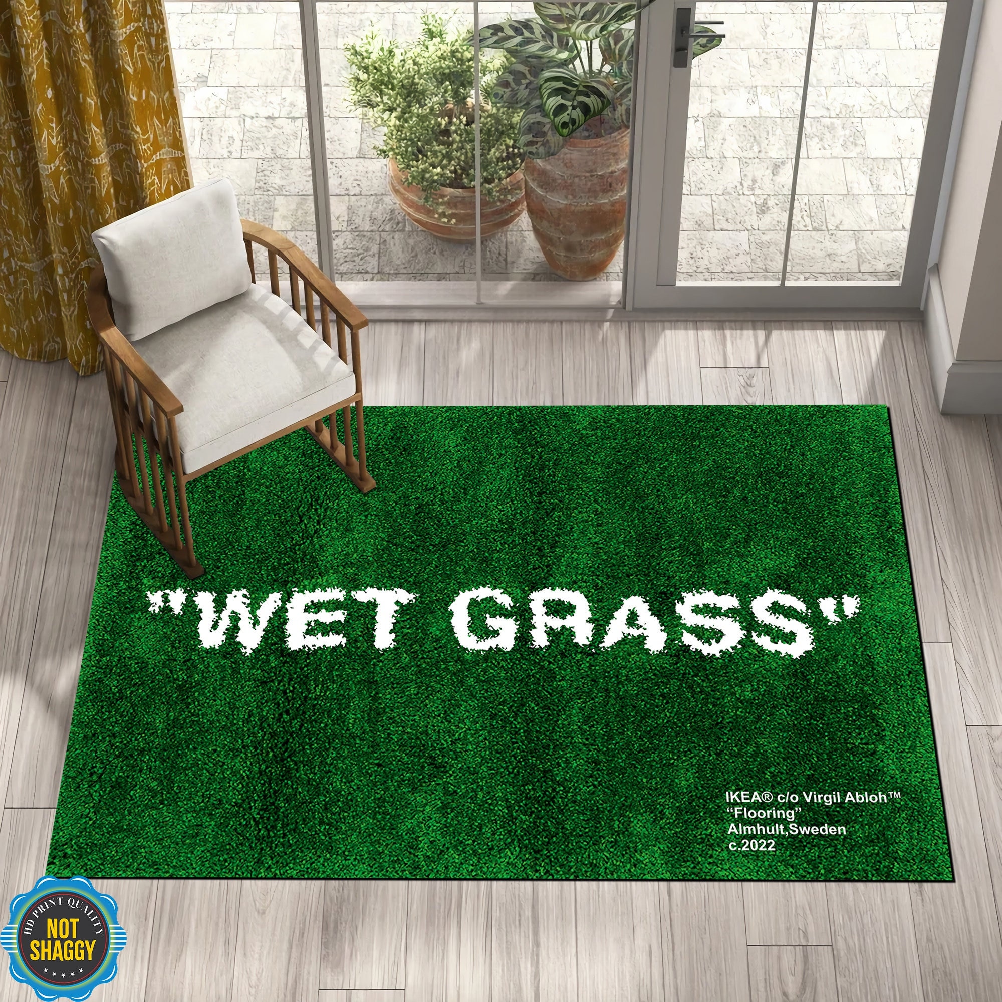 Virgil Abloh & Ikea Marked, rug, Wet Grass, Designed in 2019