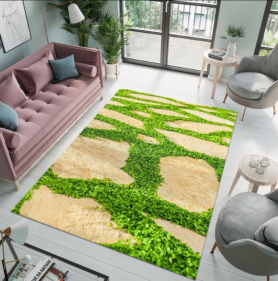 Wet Grass Rug,home Decor Rug,wet Grass, Virgil Carpet, Modern Rug, Themed  Rug, Area Rug, Rugs for Living Room, Non Slip Carpet 