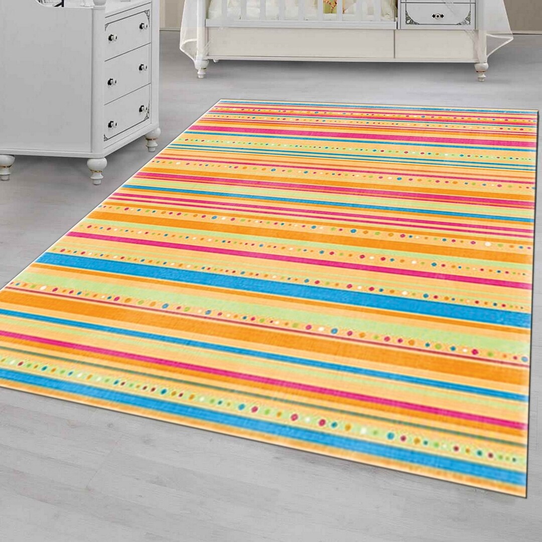 Personalized Rug Kids Rug Colorful Rug Girl Rug Customized Etsy