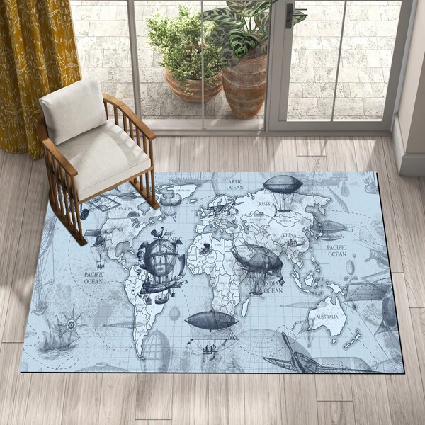 Shop World Map Rug Etsy