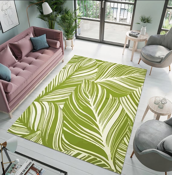 Tappeto verde, tappeto con motivo floreale, tappeto morbido, tappeto da  soggiorno, tappeto ruggable, tappeto, tappeto per la casa, tappeto runner,  tappeto da letto, tappeto beige bianco -  Italia