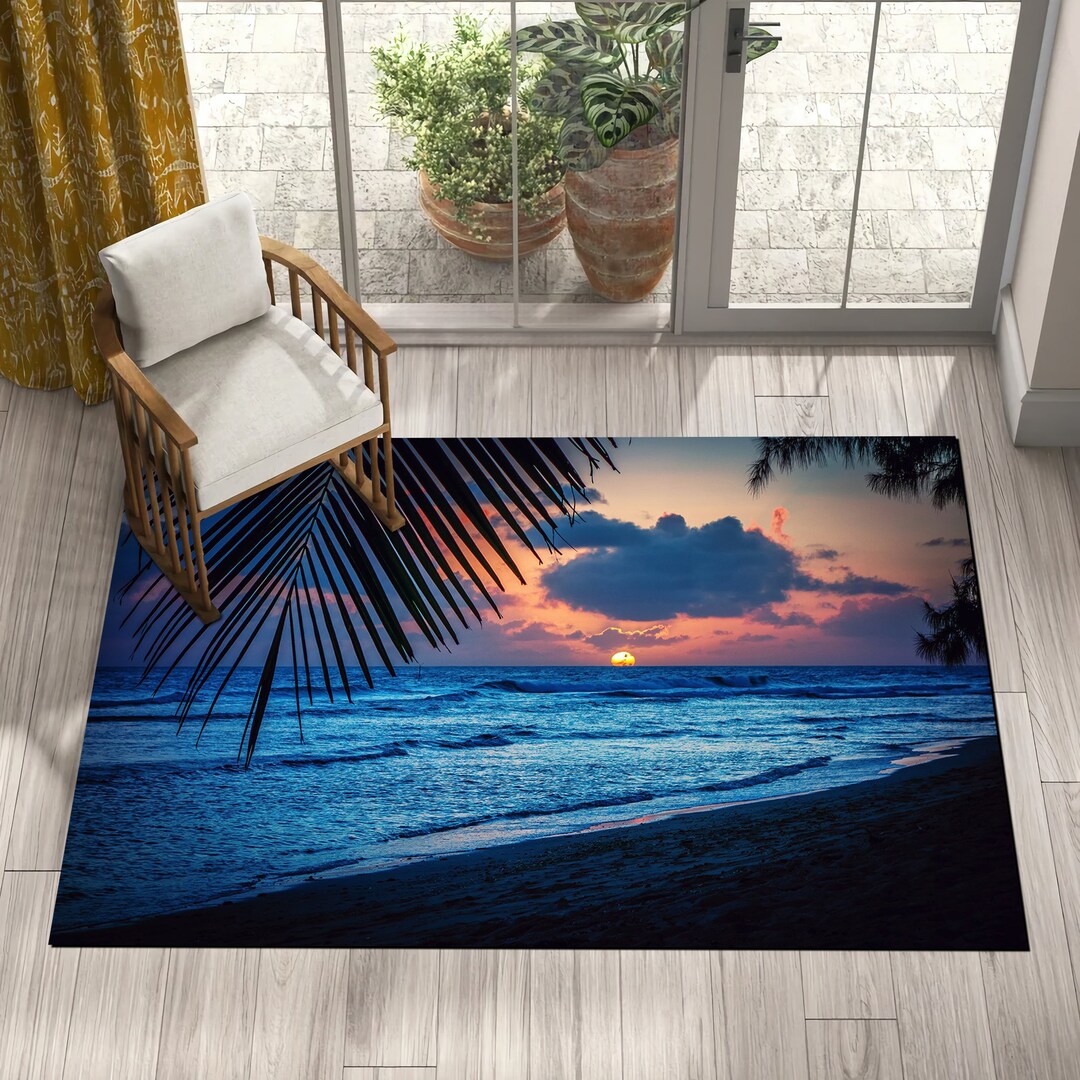 Sunset Rug, Sun and Summer, Tropical Soft, Lover, Rugs for Bedroom ...
