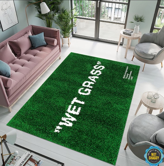 Wet Grass Rug, off White Rug, Virgil Abloh Rugs, Bed Rug, Carpet for Living  Room, Area Rug, Personalized Gift, Home Decor, Production 2022 