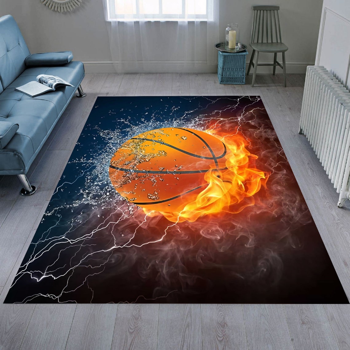 Sport Rug Basketball Rug Personalized Giftboy Room Rug Boy Etsy