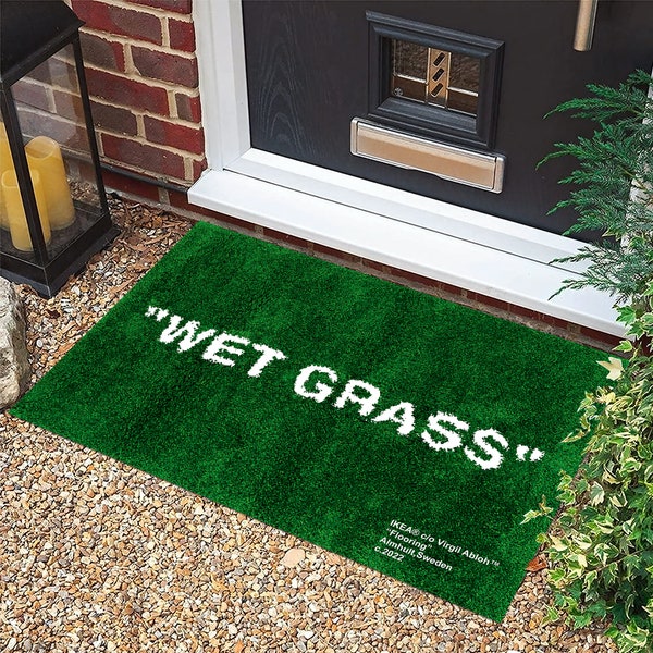 Green Doormat,Wet Grass Doormat,Outdoor Mat,Welcome Mat,Housewarming Gift,Ruggable Rugs,Gift For Him,Funny Mat,Hype Doormat,Indoormat