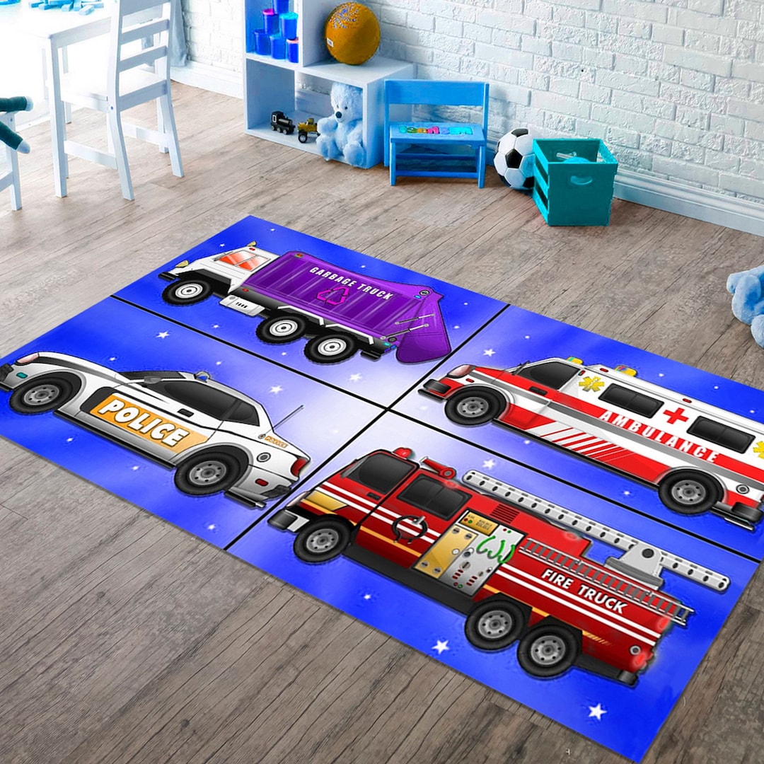 Vehicle Rug, Kids Room Decor, Kids Room Rug, Girls Room Rug, Awesome