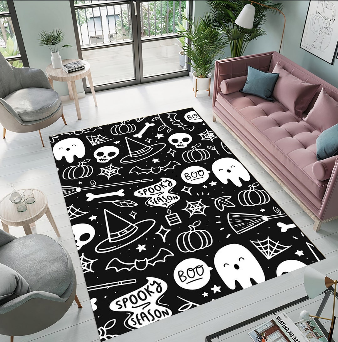 Minnie Mouse Black And Colorful Movie Area Rug Kitchen Rug Family
