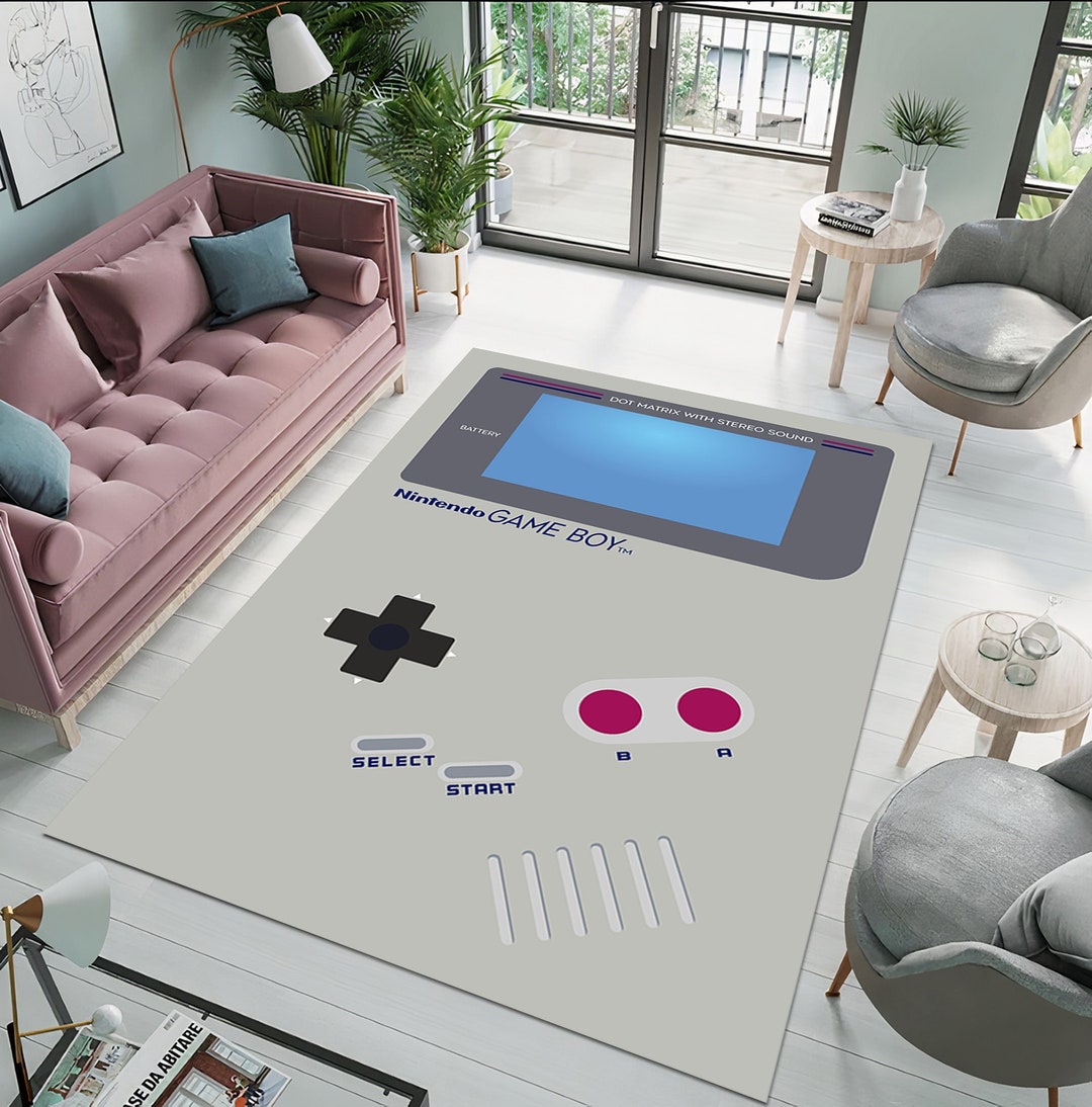 Game Boy Rug Game Room Carpet Retro Game Rug Gamer Rug Etsy