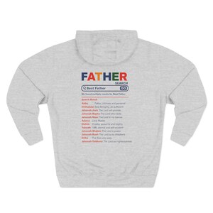 Father&#39;s Day Three-Panel Fleece Hoodie, Gift for Dad, Best Father Hoodie, Personalized Father Sweatshirt, Cute Dad Attire