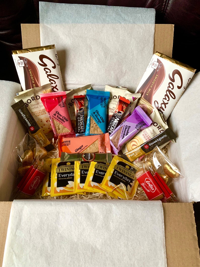 Letterbox Gift Tea Coffee and Biscuit Letterbox Gift Sharing Box for