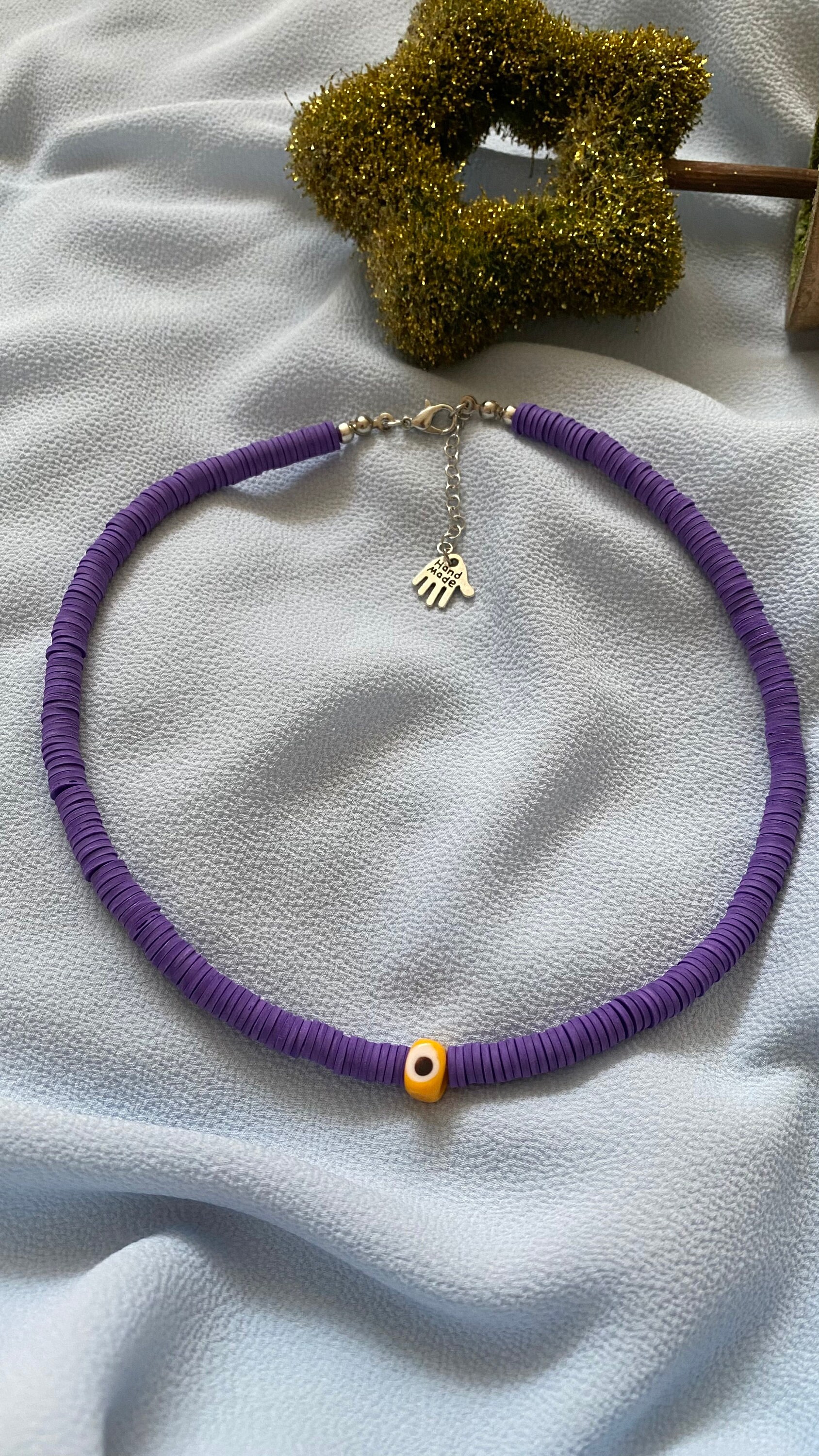 Polymer Clay Disc Beads Boho Beach Necklace Surfer Necklace Etsy