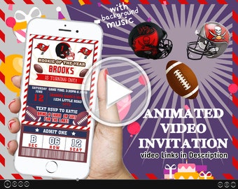 Football Ticket Invitation Etsy