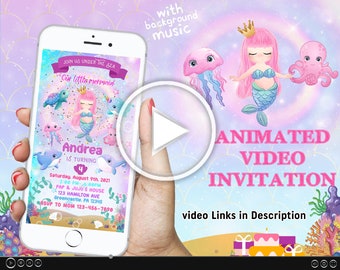 Mermaid Birthday Video Invitation, Under the Sea Party