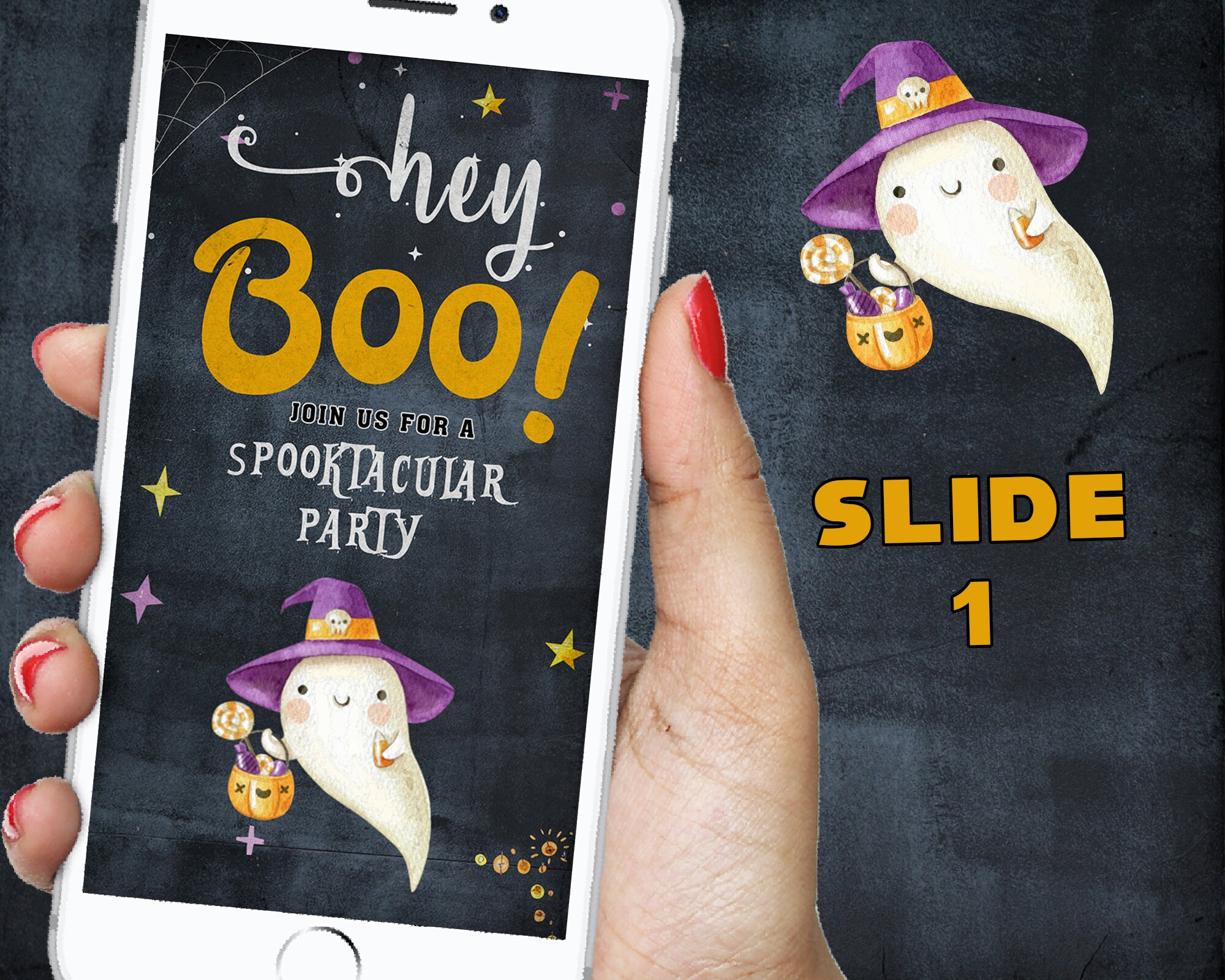 Hey Boo Cute Ghost Birthday Party Spooktacular Halloween Party Hey Boo ...
