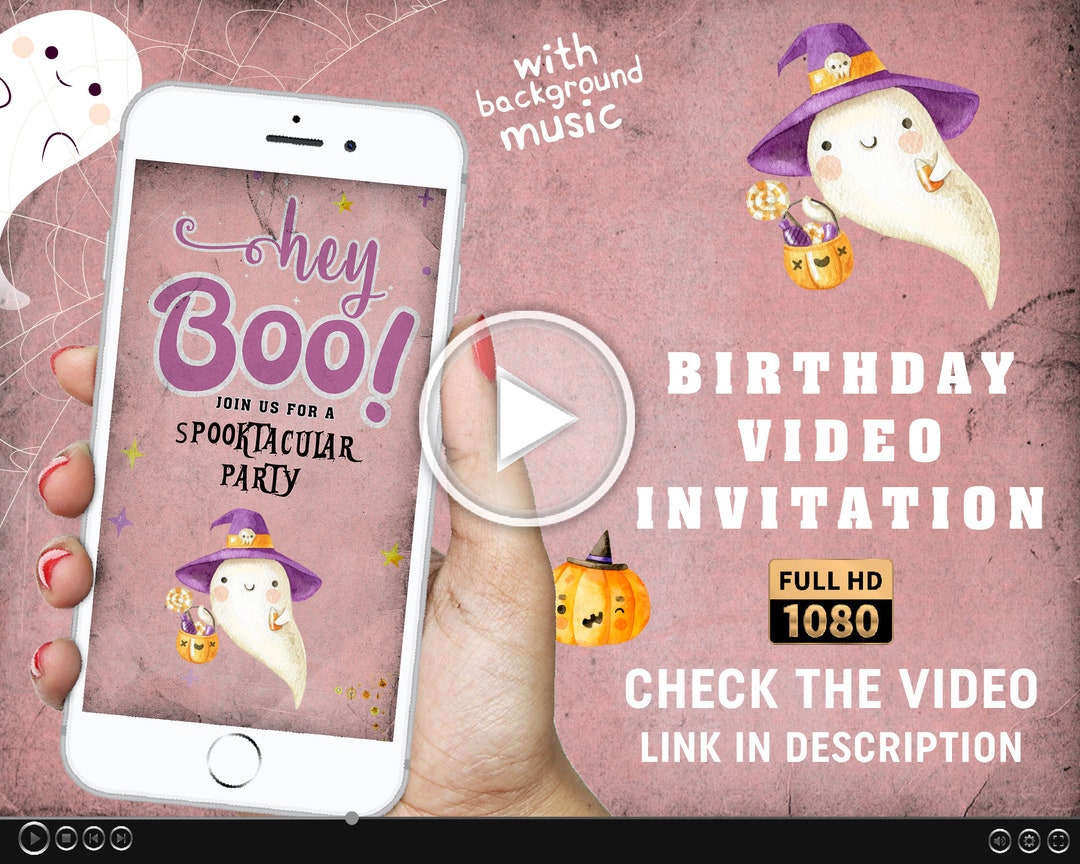 Hey Boo Gitl Ghost Birthday Party Spooktacular Halloween Party Hey Boo ...