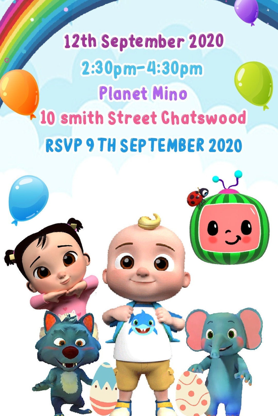 Video Invitations Birthday invitation Etsy