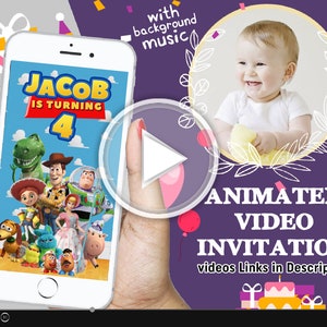 Toy Story Invitation, Toy Story birthday invitation, Toy Story Animated Invitation, Toy Story Video Invitation, Toy Story 4 Party Invitation