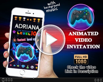 Video Game Birthday Invitation, Gaming Party Invitation, Video Game Invitation, Video Gamer digital party evite, Video Game Birthday, Game