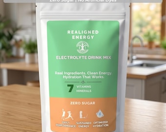 Realigned Energy Electrolyte Powder | 5-Pack Loaded Tea | Clean Energy, Hydration, Focus (Sugar-Free)