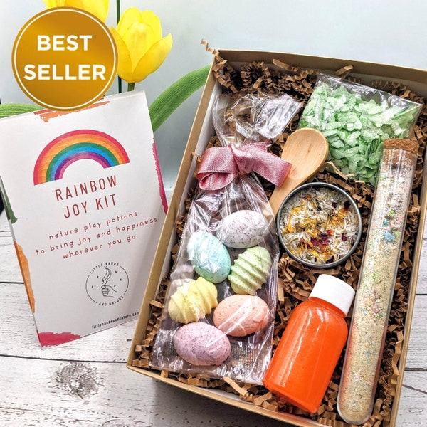Rainbow Joy Potion Kit for Kids with Affirmations - Spring Edition - STEM for kids - Biodegradable non toxic - gift for kids