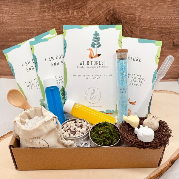 Wild Forest Potion Kit for Kids with Affirmations - STEM for Kids - Biodegradable - Explorer Kit - Unique gift for kids - Non toxic