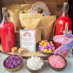 Unicorns And Rainbows Potion Play Party Kit - Magical Birthdays - Mindful Celebration - Fantasy Birthday - Birthday Kits for Kids