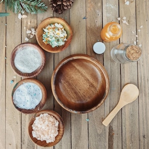 Wooden Potion Play Set - wooden bowls and spoons - all natural toys - gift for kids