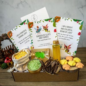 Garden of Elves and Fairies Potion Play Kit - Mindful Kit for Children with Affirmations - Birthday Gift - Fairy Gift - Kindergarten Gift
