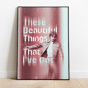 Benson Boone-afdruk, mooie dingen, Y2K-muurkunst, grafiekmuziek, populaire songtekstposter, cadeau voor haar, kunst aan de muur met kleurovergang, vrouwelijke muurkunst
