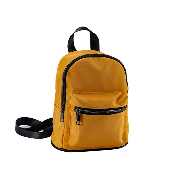 Nylon Mini Backpack With Front Zipper - Etsy