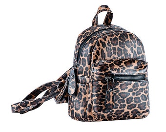 micro mini leopard backpack