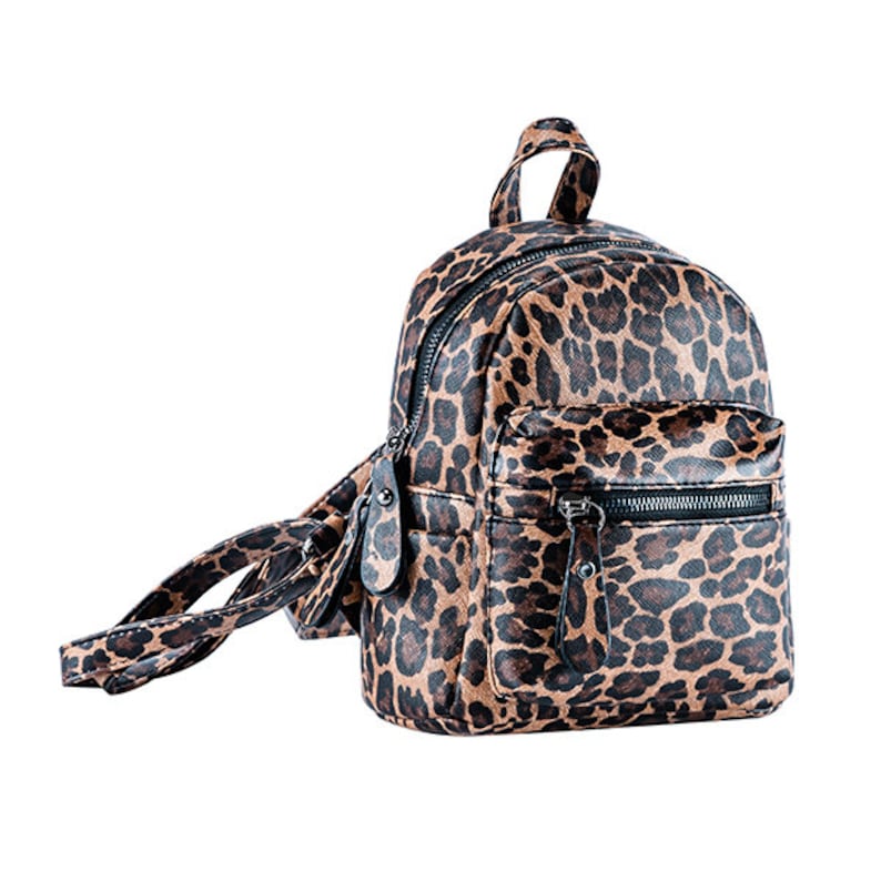 Micro Mini Leopard Backpack Etsy