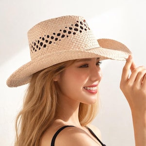 Cowgirl Straw Hat Boho - Etsy display picture 3