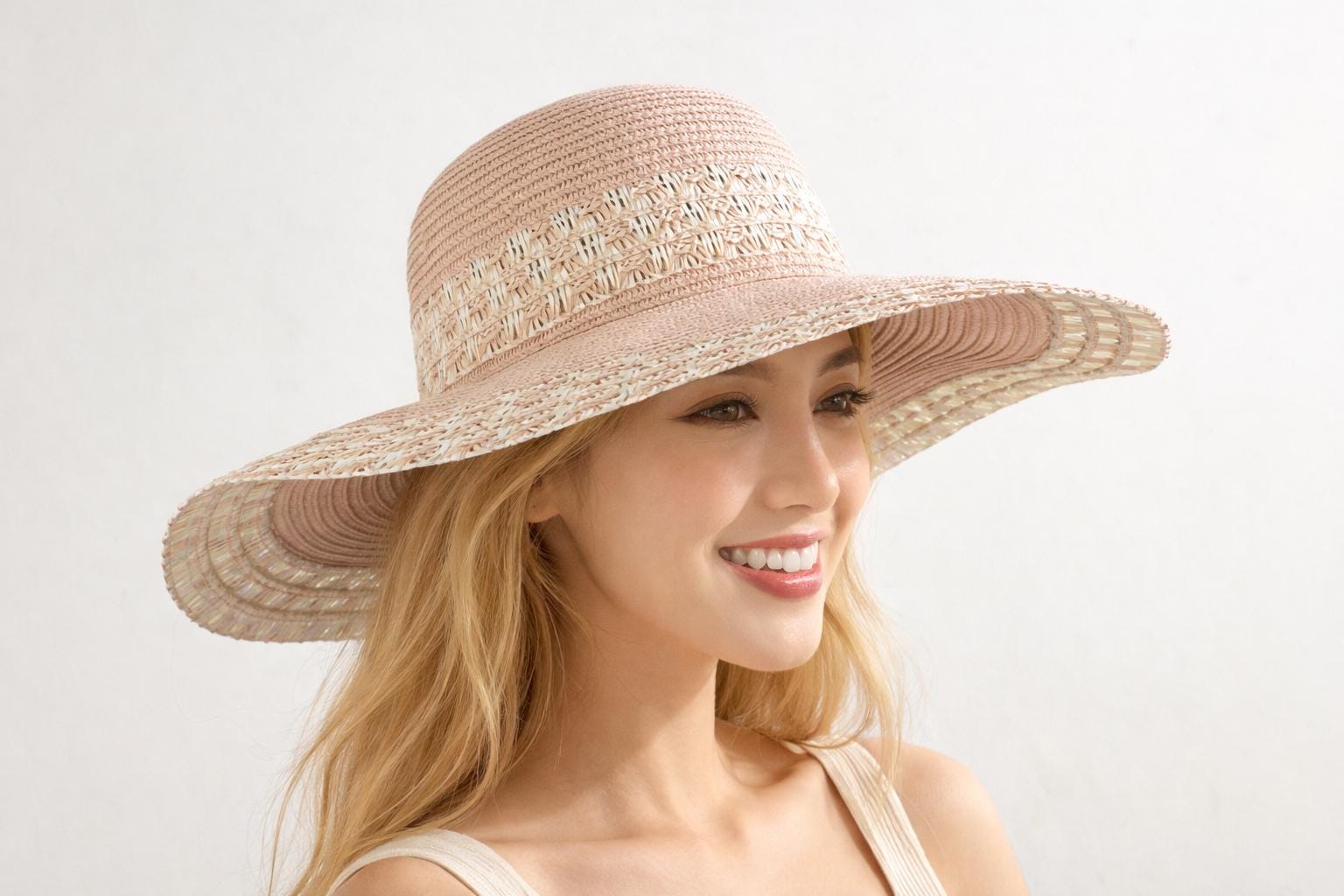 Cream Wide Brim Hat - Etsy display picture 1