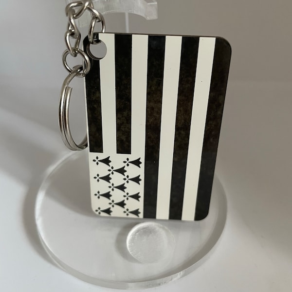 Porte clé Drapeau Breton sublimé personnalisé.