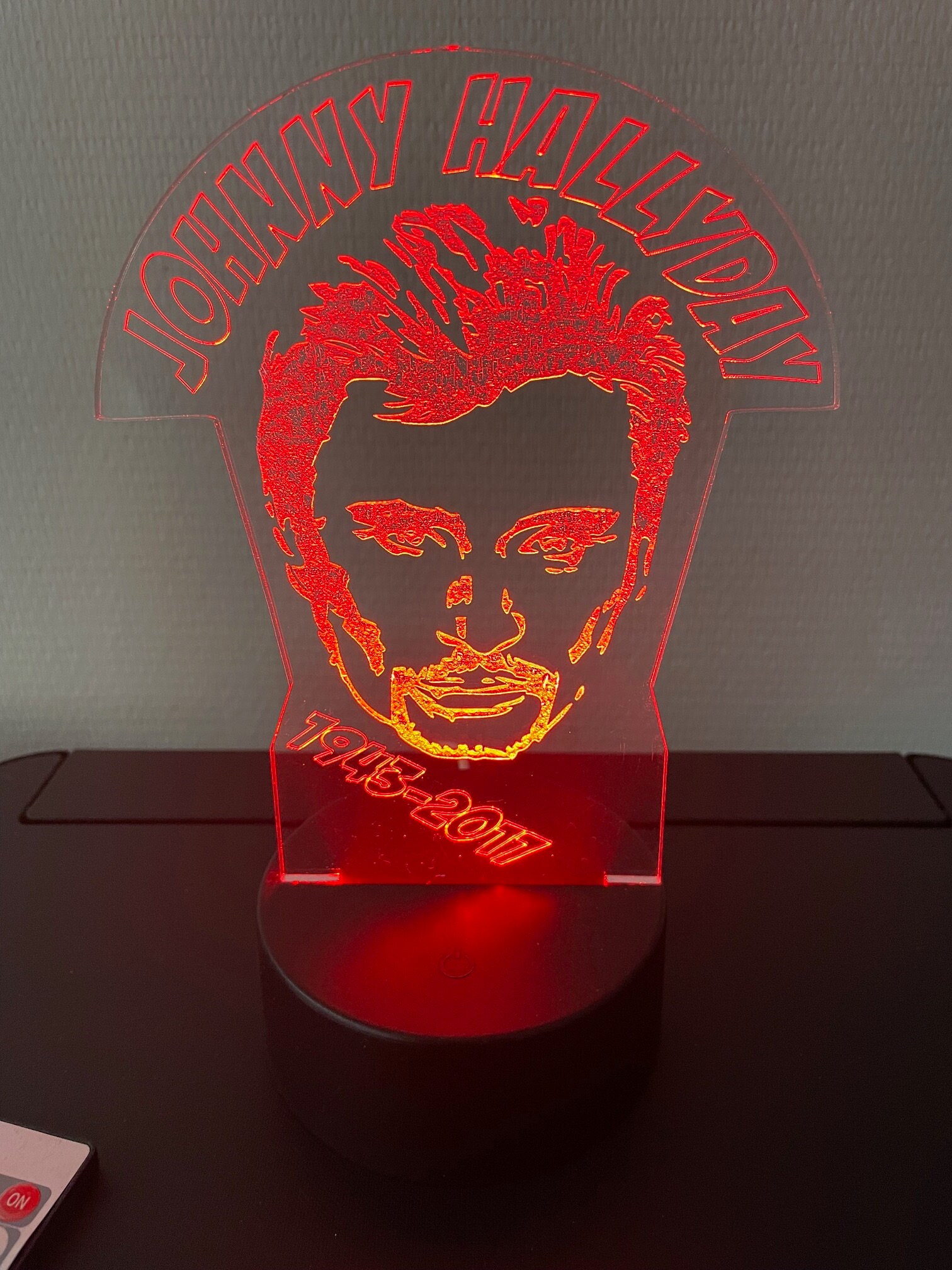 Lampe de chevet johnny hallyday